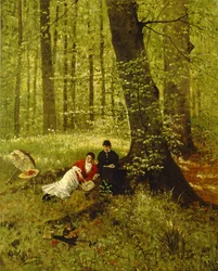 Lecture dans les bois